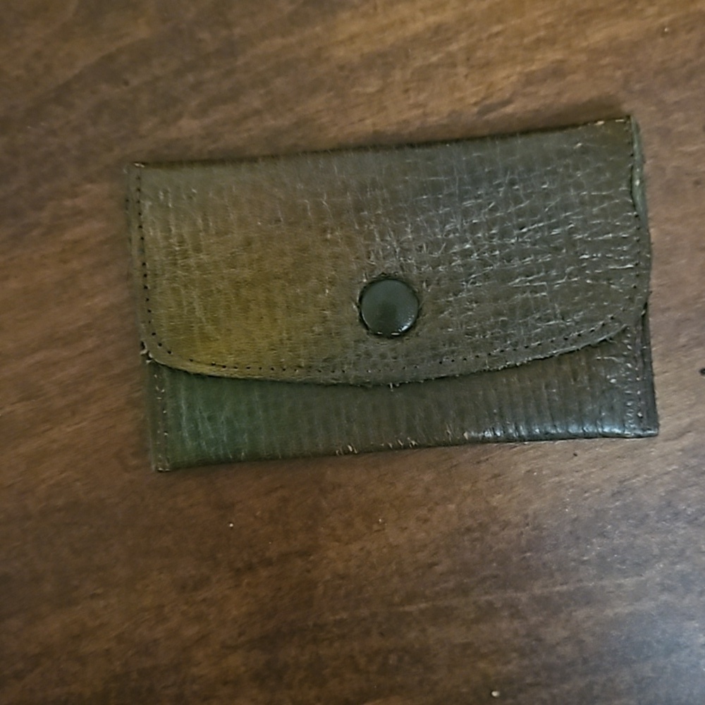 Antique Art Nouveau Tooled Floral Leather Expandable Wallet Clutch Bag - Picture 10 of 16